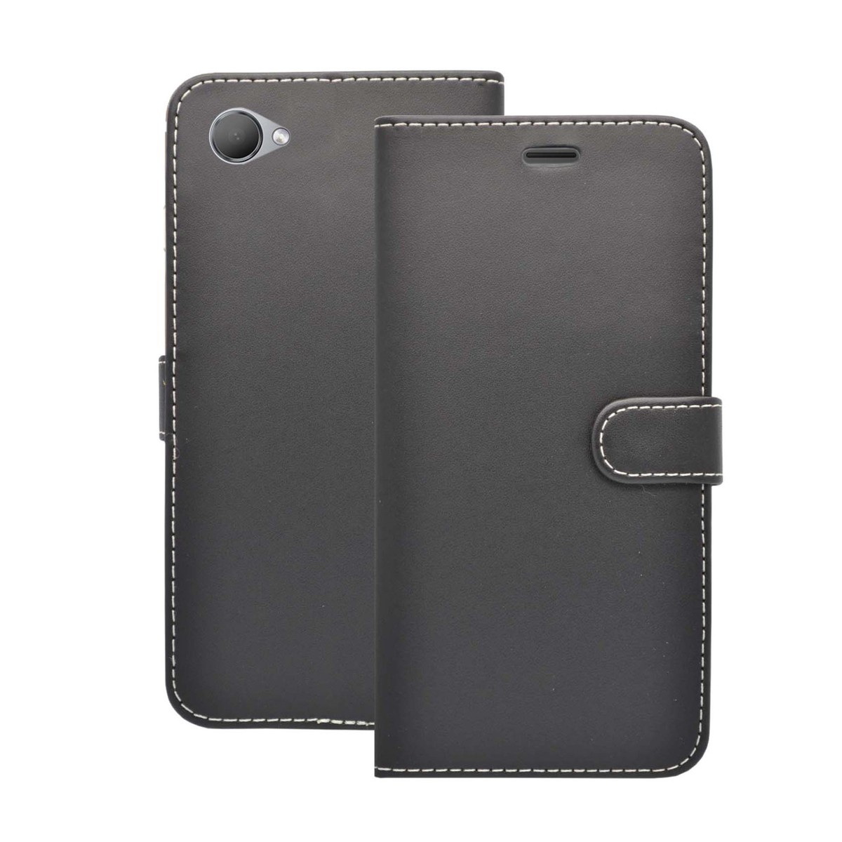 Custodia A Portafoglio Con Flip In Similpelle Per HTC Desire 12 – Porta Carte E Cavalletto
