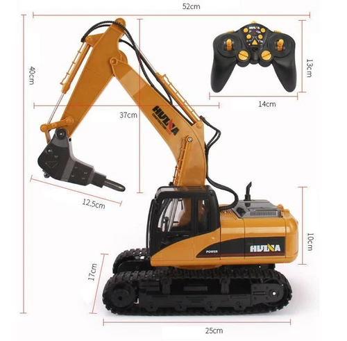 1:14 RC Drill Digger Excavator 16CH Remote Controlled Truck Vehicles Car Huina - Picture 5 of 17