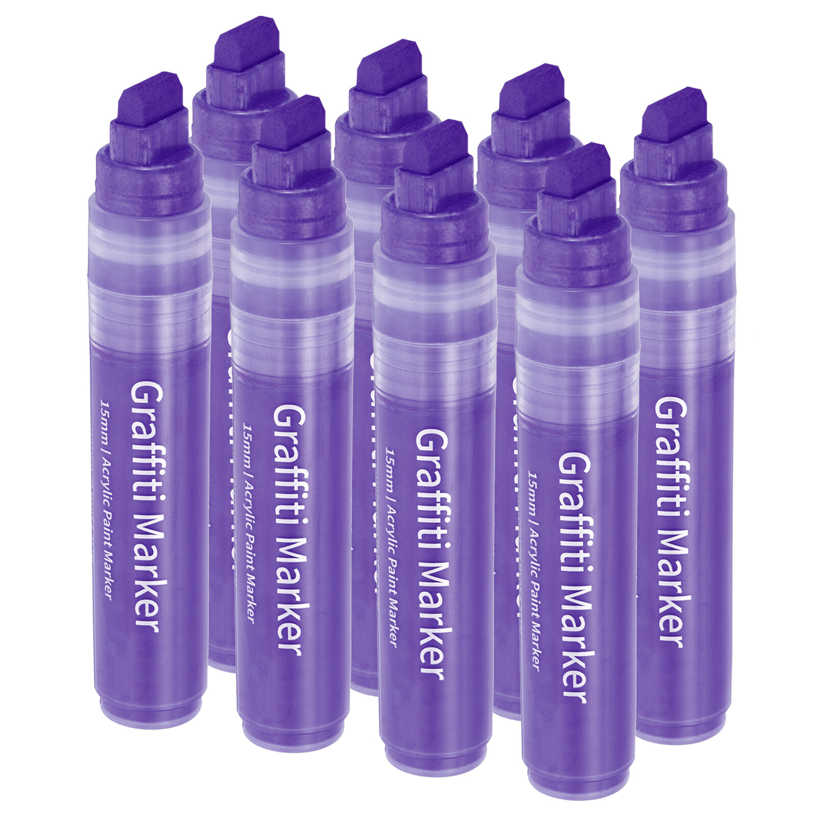 8 Pcs Graffiti Markers, 15mm Purple Poster Markers Thick Acrylic Paint Pen
