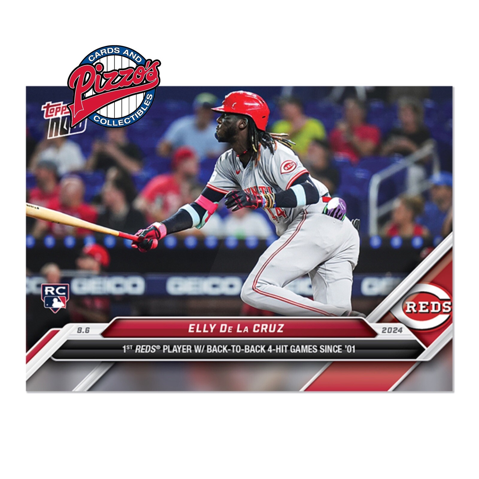 Elly De La Cruz RC B2B 4 Hit Games 2024 MLB TOPPS NOW Card 520 In Hand