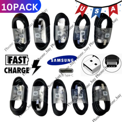 10x USB C Type C Cable Lot Fast Charging Cord For Samsung Android Charger Cord
