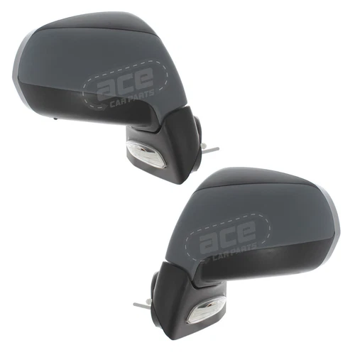 Electric Wing Door Mirrors Peugeot 5008 2010-2018 Primed Cover Pair Left & Right