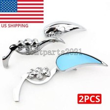 Espejos retrovisores de vástago calavera para motocicleta Yamaha V Star 650 1100 Royal Road Star