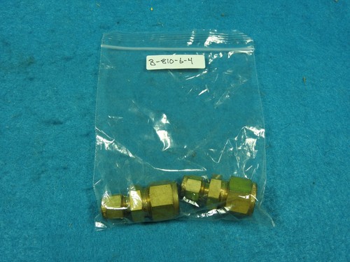 2 Pieces - 1/2" Tube X 1/4"Tube Adapter, SWAGELOK B-810-6-4 - New - Picture 3 of 3