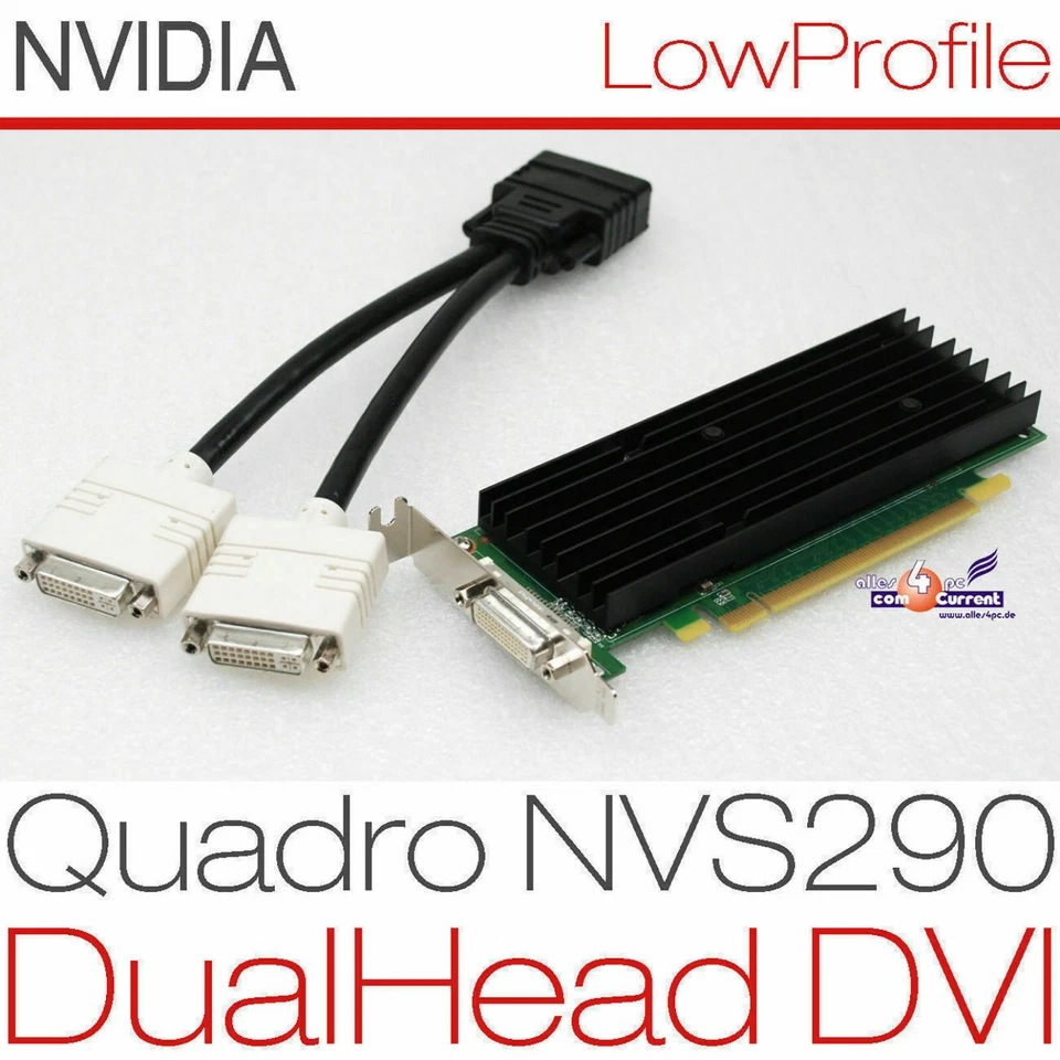 256MB Double Tête 2xDVI Carte Graphique Nvidia Quadro NVS290 Pcie Pour Win XP 7 - Photo 1/1