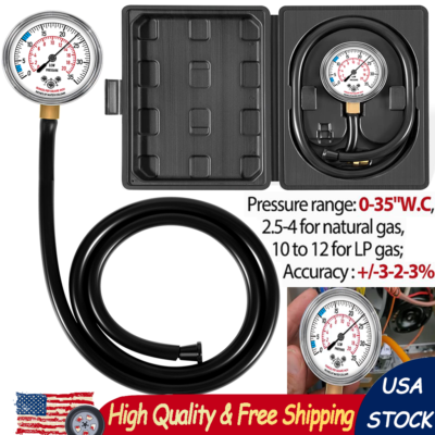 #ad For Checking Adjusting Gas Pressure Natural or LP Gas Manifold Pressure Test Kit $53.85