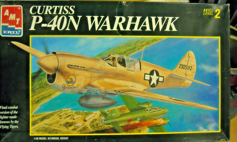 AMT/ERTL Curtiss P-40N Warhawk   1/48 kit 8798 more than 50 pcs NIOB