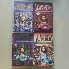 Lot of 4 V.C. Andrews Books In The Wildflowers Series Misty, Star, Jade, Cat,