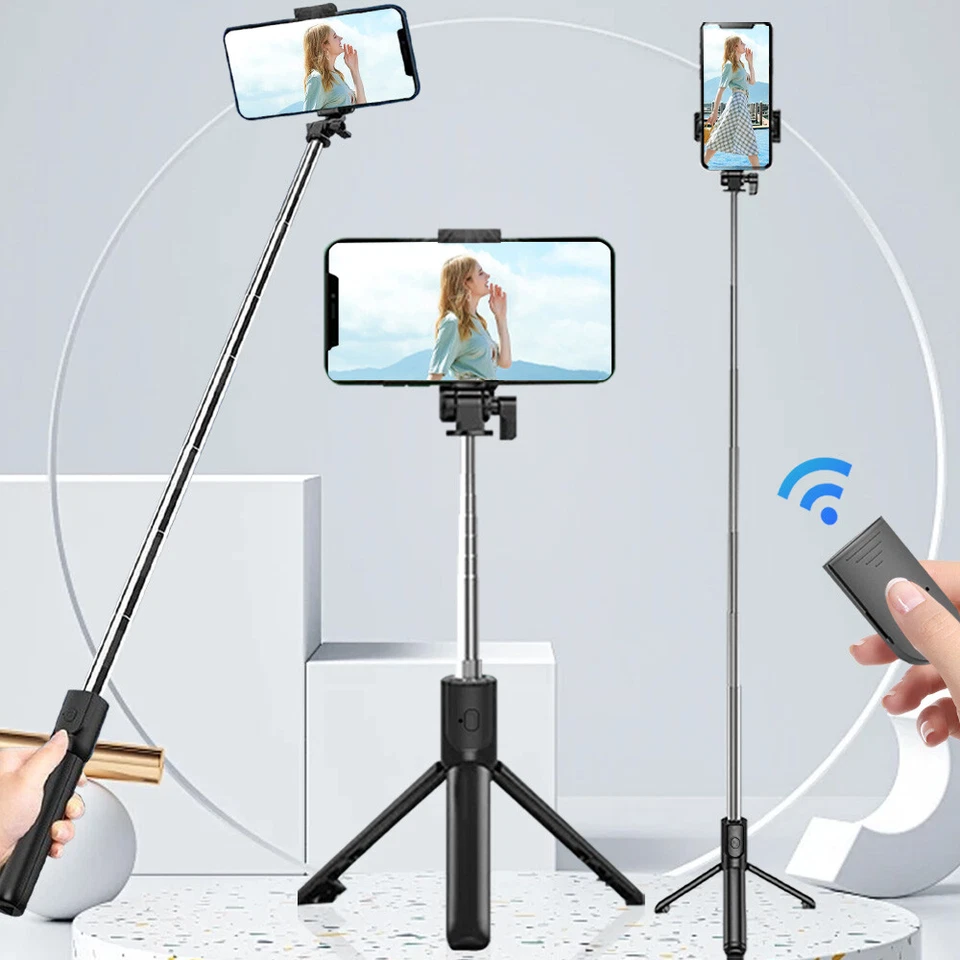 [NEW] 360° Selfie Stick Tripod Remote Bluetooth for iPhone14 13 12 Pro Max 11 XS - Image 2 of 4