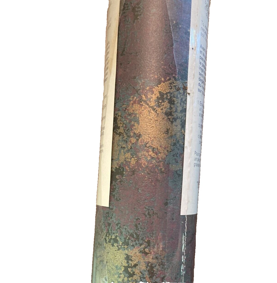 6 rollos de papel tapiz York para revestimientos de paredes, dorado/púrpura/verde azulado/negro abstracto, nuevo en paquete Foto 2 de 4