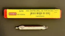 DORMER A218N4 Centre Drill Bit/Countersink #4 HSS High Speed Steel 90 DEG