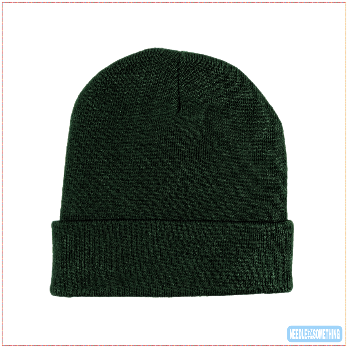 Blank Dark Green Fold Knit Beanie/Cap | eBay display picture 1