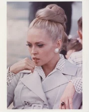 Faye Dunaway trenchcoat Thomas Crown Affair Vintage Color Photo frm Transparency