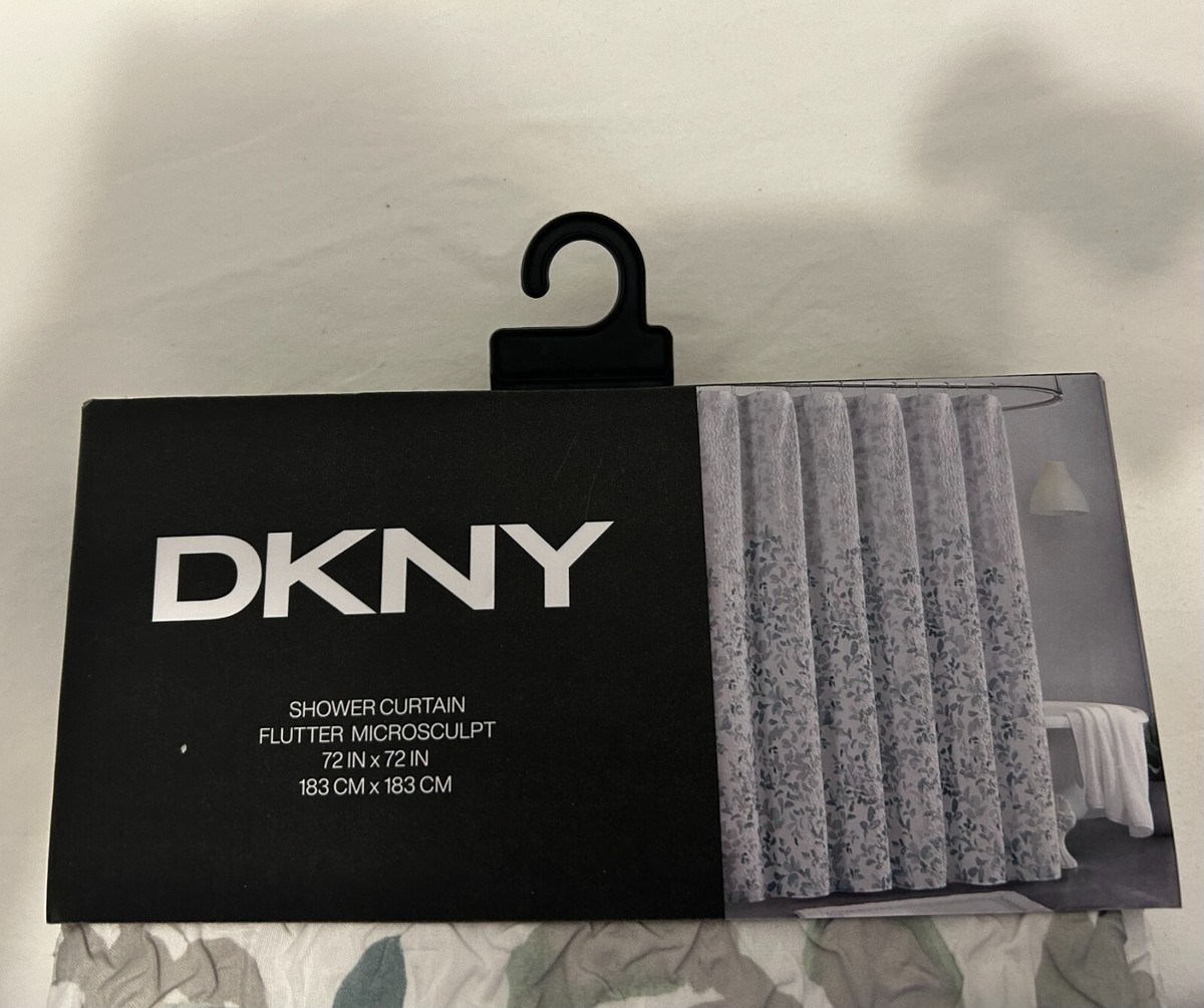 DKNY Shower Curtain Textured Flutter Microsculpt Fabric 72x72  
