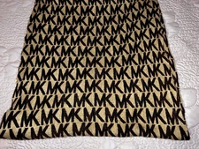 Michael Kors Monogram Logo Brown & Tan Infinity Scarf