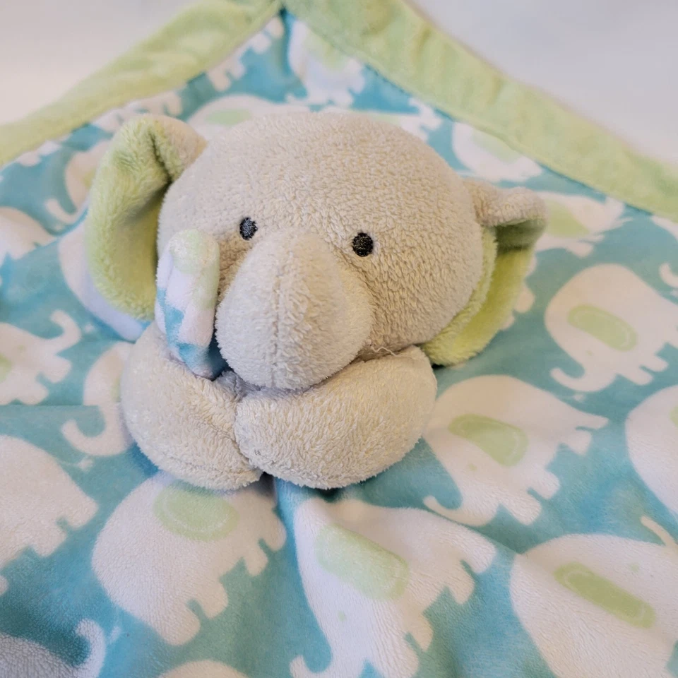 Carter's серый слон w/Lovey, который имеет слонов на нем безопасности одеяло - Изображение 2 из 4