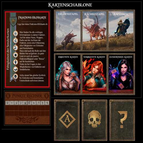 Ultimate Gwent Witcher Regelwerk für alle 20 Frakt. deutsch Gwint +Zubehör - Bild 18 von 24