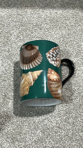 Fitz and Floyd Coquille de Mer fine porcelain mug teacup seashells (A)