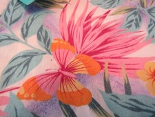 SCRUB TOP Tropical Flowers Butterflys Size Large New with original Labels