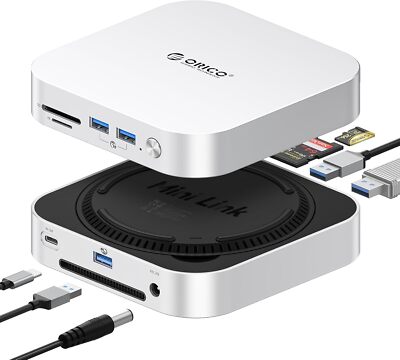ORICO USB4 40Gbps Hub for Mac Mini M4 7-in-1 Alu Docking Station MiniLink SSD