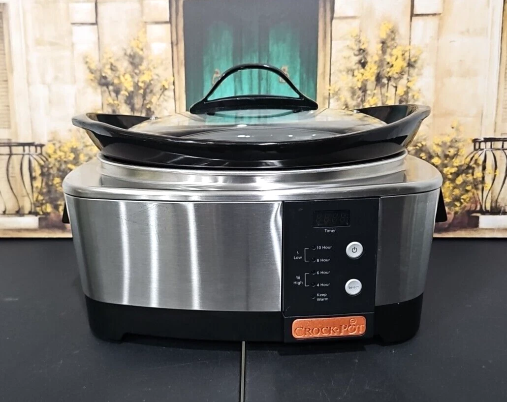 Crock Pot SCCPTP600-S 6 Quart Stainless Steel Oval Slow Cooker