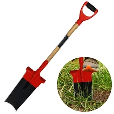 Square Garden Spade Shovel Steel Flat Shovel for Digging Planting Slayer of Gras