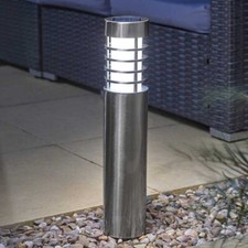 Solar Bollard Stake Light Outdoor Lantern Stainless Steel Lantern LED Large Home