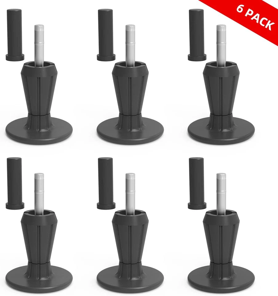  6Pcs Steel Stem Plastic Bed Frame Feet,sturdy Bed Frame Legs For Replace  - Image 2 of 4