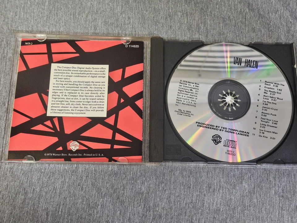 Van Halen CD Van Halen Album 1978 Rock Hard Rock Warner Bros 3075-2 BMG Direct Foto 2 de 3