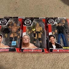 WWE Elite Ruthless Aggression BROCK LESNAR, BATISTA & ERIC BISCHOFF Lot of 3