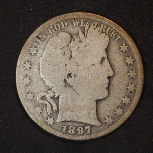 1897 **O** BARBER SILVER HALF DOLLAR ***NICE COIN!***  FREE SHIPPING! C1890