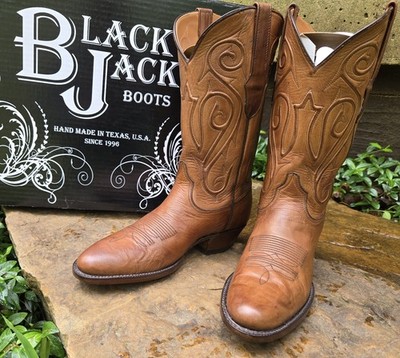 Black Jack Boots 10B New In Box Burnished Peanut Ranch Hand Cowboy Boots