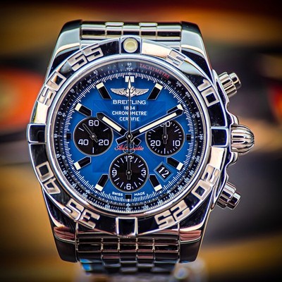 Breitling Chronomat 44  Black Eye Blue  Ref. AB011012/C789/375A | 2012 Full Set