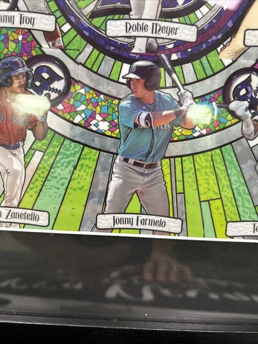 2023 Bowman Chrome Stained glass 💥Complete Set💥 Emerson, Eldridge, Troy FRAMED - Picture 4 of 11
