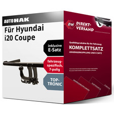 Anhängerkupplung abnehmbar + E-Satz 7pol spezifisch für Hyundai i20 Coupe 15-21