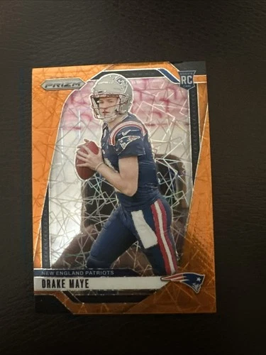 2024 Panini Prizm - Drake Maye Orange Laser Prizm RC Patriots