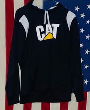 Caterpillar CAT Hoodie Men  s Medium Black Construction Equipment NWOT