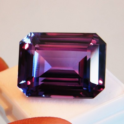 50.50 Ct Natural Color Change Alexandrite Emerald Cut Certified Loose Gemstone