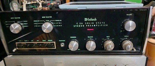 Vintage Mcintosh C26 Stereo Preamplifier Preamp w/ Panloc