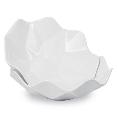 10'' Wave Decorative Fruit Bowl for Kitchen Counter,Salad Bowls and Platters,L...