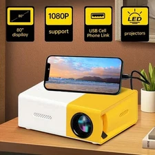 Mini Projector LED HD 1080P Home Cinema Portable Office Theater Movie Projector