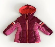 Pink Platinum Girls 2T Colorblock Active Puffer Fleece Lined 2 Pocket Hood Zip