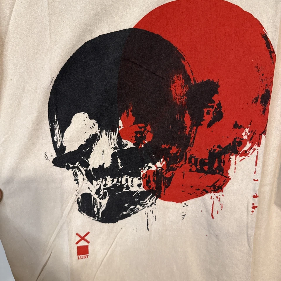 Camiseta punk rock caveira dois tons Morphine Generation Y2K Deadstock nova com etiquetas - MED - Imagem 3 de 4