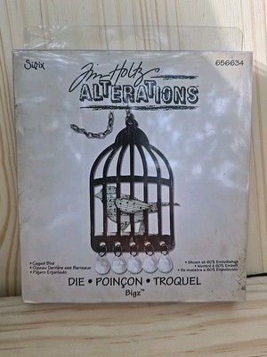 Retired 2011 Sizzix Tim Holtz Alterations Sizzix BIGZ Die Caged Bird #656634 