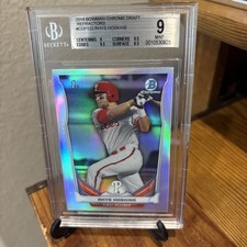 RHYS HOSKINS 2014 Bowman Draft Picks Refractor BGS 9 #CDP122