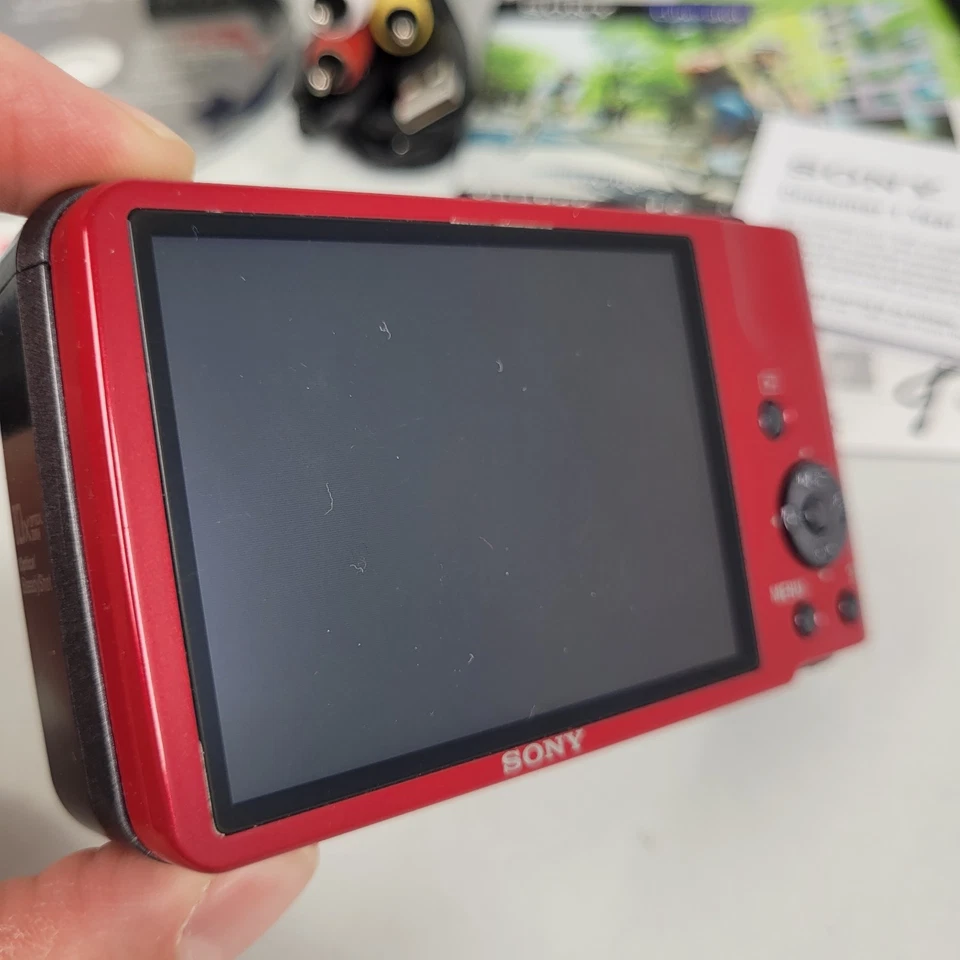 Sony Cyber-Shot DSC-H70 16.1MP 10x Optical Zoom Red Digital Camera Charger 2xBat - Image 4 of 4