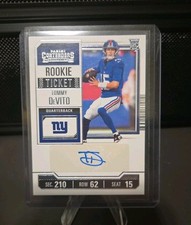 2023 Contenders Football Tommy DeVito Rookie Ticket Auto Card #221. rookie card picture