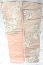 Japanese Vintage Kimono Fukuro Obi Silk Pink Traditional Embroidery 166 x12 in