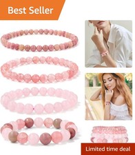 Elegant 4-Piece Healing Gemstone Bracelet Set for Women - Wellness Jewelry