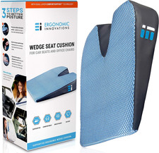 Premium Wedge Car Seat Cushion for Driving - Sciatica Seat Cushion for Car, Offi